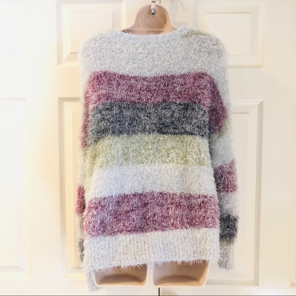 NWT-Wild Fable-Soft-Metallic Shimmer Sweater-Sz M - Picture 4 of 5